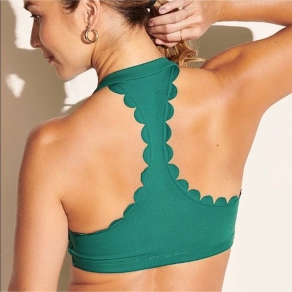 Peloton Intimates Sleepwear Peloton Scalloped Emerald Green Sports Bra M Poshmark
